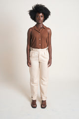 Wool Pleated Buckle Trouser