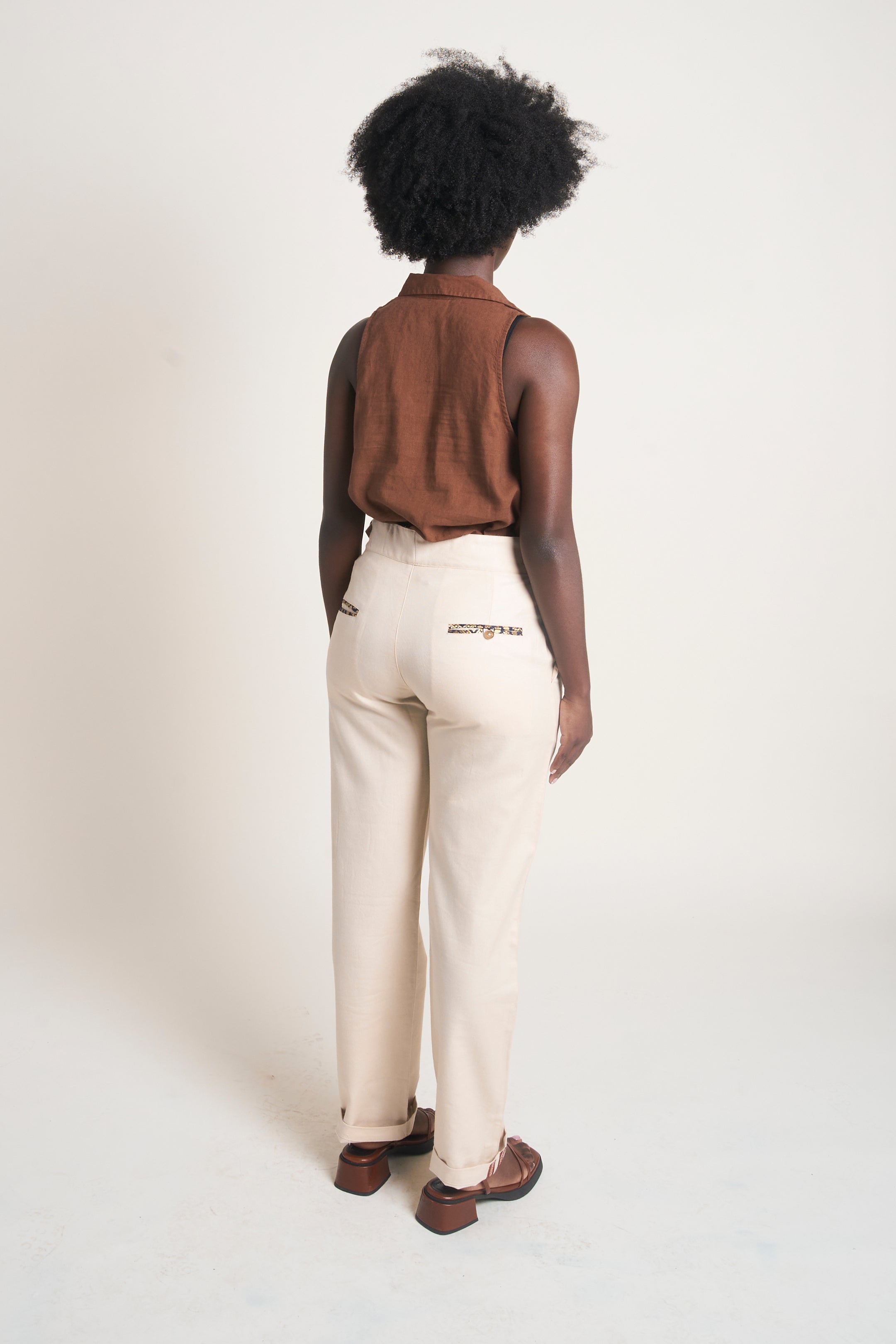 Wool Pleated Buckle Trouser